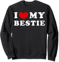 I Love My Bestie Shirt, I Heart My Bestie Unisex Crewneck Sweatshirt Hoodie | GrindPrints.com