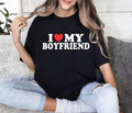 I Love My Boyfriend I Heart My Boyfriend Shirt Shirt Valentine Girlfriend Shirt Her Couple Shirt T-Shirts, Hoodie, Sweatshirt
