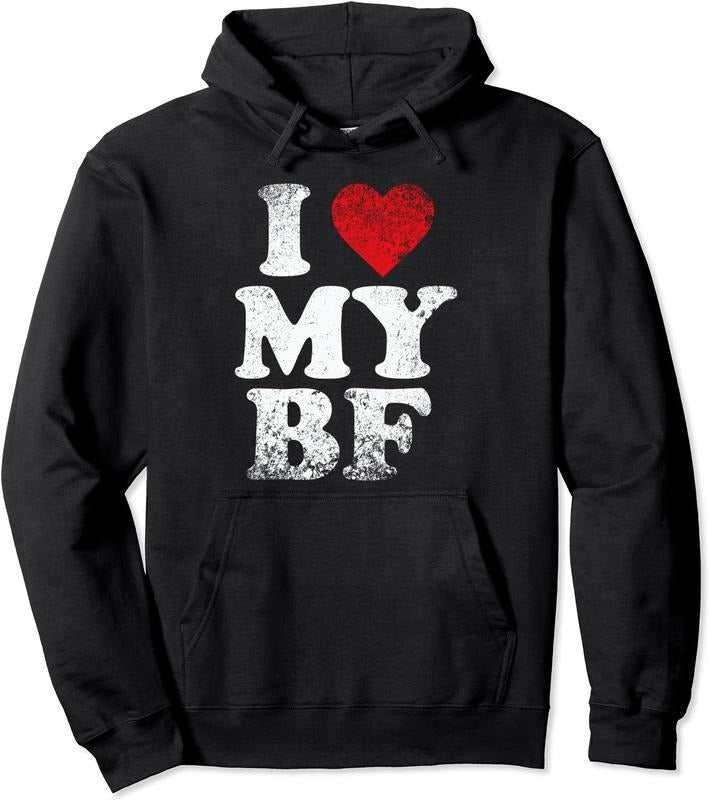 I Love My Boyfriend I Heart My BF Hooded T-Shirts, Hoodie, Sweatshirt