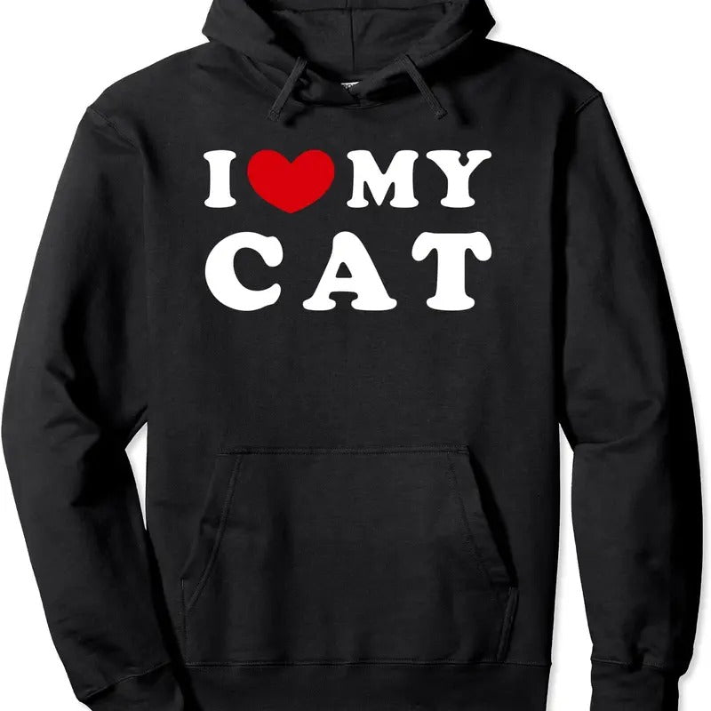 I Love My Cat I Heart My Cat Hooded T-Shirts, Hoodie, Sweatshirt