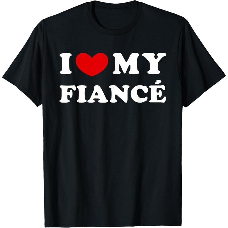 I Love My Fiancé I Heart My Fiancé T-Shirt made in usa Hoodie, Sweatshirt | GrindPrints.com