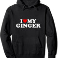 I Love My Ginger Redhead - Red Heart Hoodie | Unisex Hooded Sweatshirt T-Shirts | GrindPrints.com