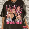 I Love My Girlfriend Shirt Custom Photo, Valentine Gift I Love My Girlfriend Custom Picture, Girlfriend Bootleg Tee...