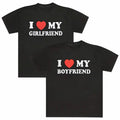 I Love My Girlfriend T-Shirt | I Love My Boyfriend T-shirt - Men's Regular Fit "I Love My GF" Print Crew Neck Short...