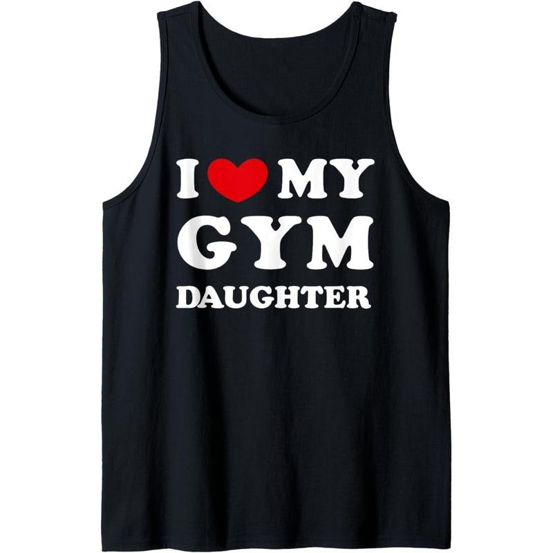 I Love My Gym Daughter, I Heart My Gym Daughter Tank Top T-Shirts, Hoodie, Sweatshirt | GrindPrints.com