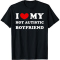 I Love My Hot Autistic Boyfriend, I Heart My Hot Autistic BF T-Shirt made in usa Hoodie, Sweatshirt | GrindPrints.com