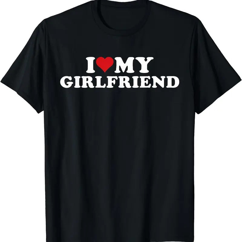 I Love My Hot Girlfriend I Heart My Hot Girlfriend GF T-Shirt, Unisex Cotton Tee Gifts Hoodie, Sweatshirt | GrindPrints.com