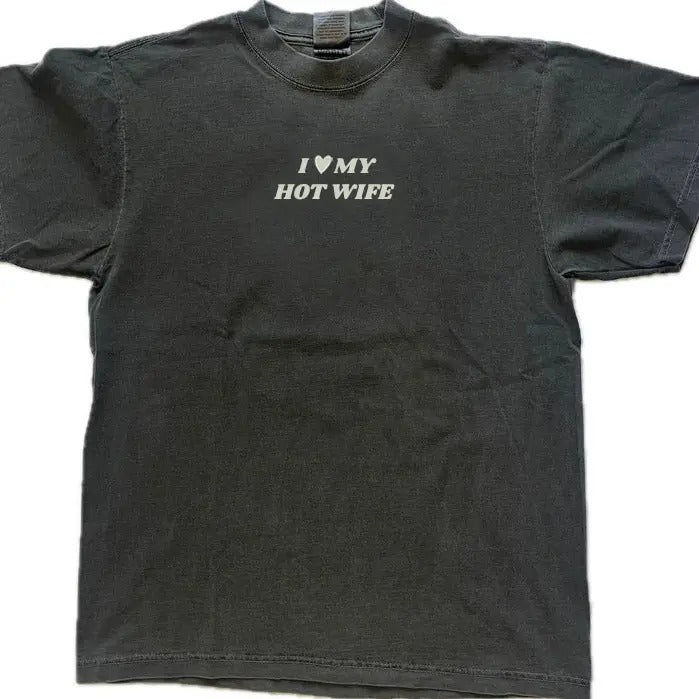 I Love My Hot Wife t-shirt, Gift For Him, Gift For Her, I love Shirt, I heart shirt, Menswear Crewneck Classic Tee Casual...