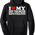 I Love My Hot Younger Boyfriend I Heart My Hot Younger BF Hooded T-Shirts, Hoodie, Sweatshirt