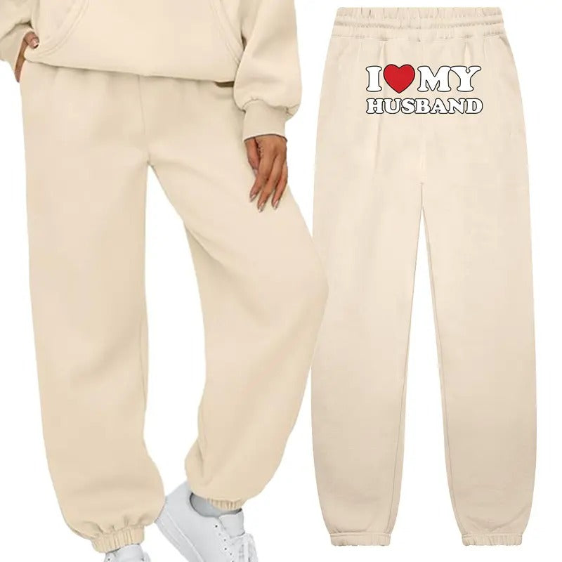 I Love My Husband Sweatpants, I Heart My Husband Sweats, Trendy Sweats with Pockets, I Love My Wife Sweatpants, Gift for...