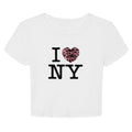 I Love NY Pink Leopard Y2K Aesthetic Graphic Summer T-Shirt Hoodie, Sweatshirt | GrindPrints.com