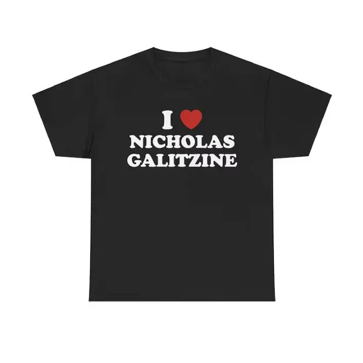 I Love Nicholas Galitzine Unisex Tee, I Love My boyfriend T shirt Menswear T-Shirt Hoodie, Sweatshirt | GrindPrints.com