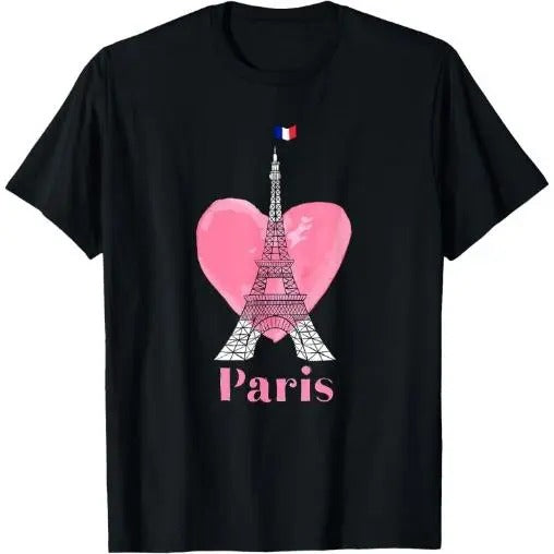 I Love Paris Eiffel Tower France Gift T-Shirt Made in USA Hoodie, Sweatshirt | GrindPrints.com