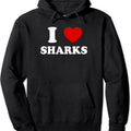 I Love Sharks - I Heart Sharks Hoodie | Unisex Hooded Sweatshirt T-Shirts | GrindPrints.com