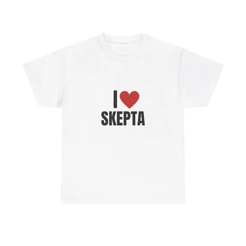 I Love Skepta Heavy T-Shirt, Unisex, Gift, Graphic T Shirt, Gift For Him, Gift For Her, Menswear Cotton Classic Casual...