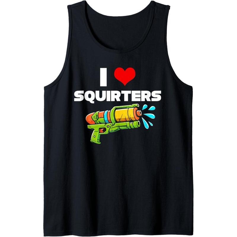I Love Squirters I Heart Squiters Funny Water Squirt Gun Tank Top made in usa T-Shirts, Hoodie, Sweatshirt | GrindPrints.com