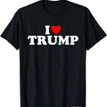 I Love Trump - Heart T-Shirt | Unisex Cotton Tee, Size S-5XL Hoodie, Sweatshirt | GrindPrints.com