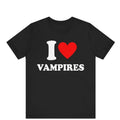 I Love Vampires Shirt ,I Heart Vampires T-Shirt, Funny Vampires Graphic Tee, I Love Vampires Design, Vampire Lover Gift...