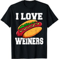 I Love Weiners Hotdog Camping Funny Graphic T-Shirt made in usa Hoodie, Sweatshirt | GrindPrints.com