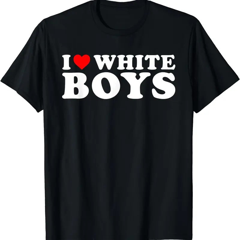 I Love White Funny I Heart White Cotton Short Sleeve Size S 5XL T-Shirts, Hoodie, Sweatshirt