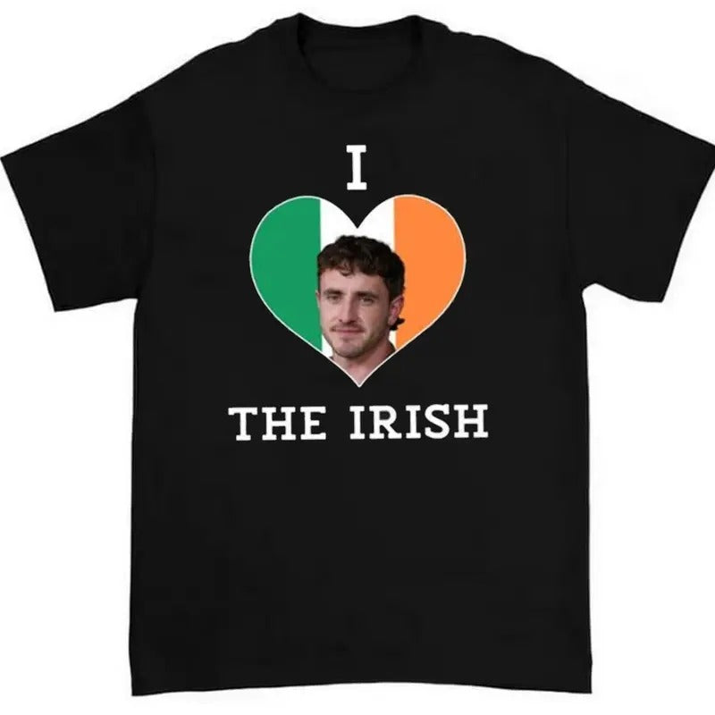 I Love the Irish Paul Mescal Tshirt, I Heart the Irish, St. Patrick's Day Outfit Green Paul Mescal Hoodie, Sweatshirt