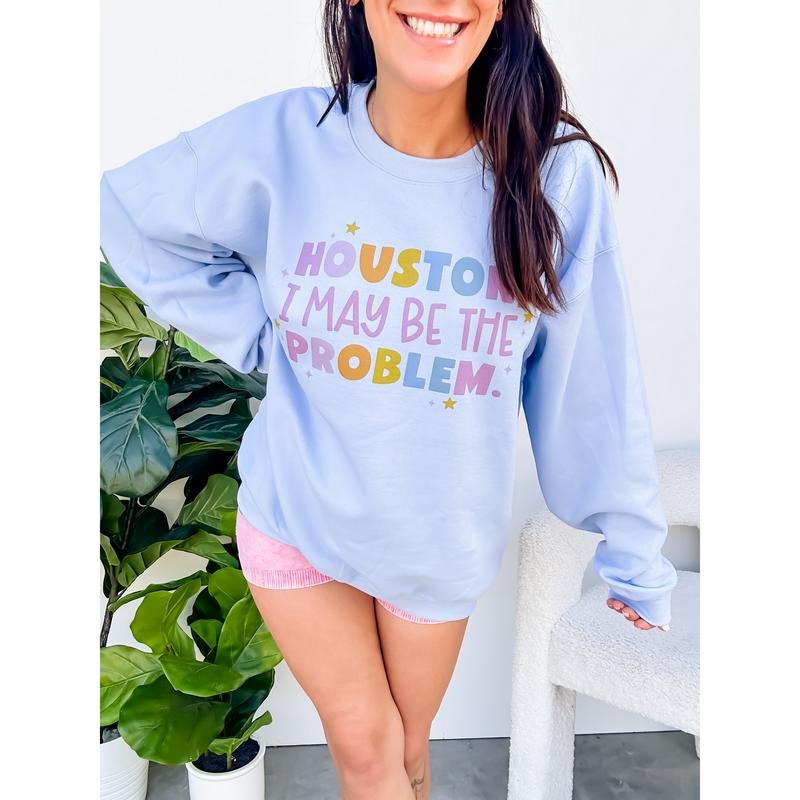 I May Be The Problem Graphic Top T-Shirts, Hoodie, Sweatshirt | GrindPrints.com