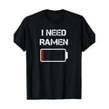 I Need Ramen Graphic T-Shirt, 100% Cotton, Crew Neck, Short Sleeve, Regular Fit, with Slight Stretch, Geometric Pattern,...