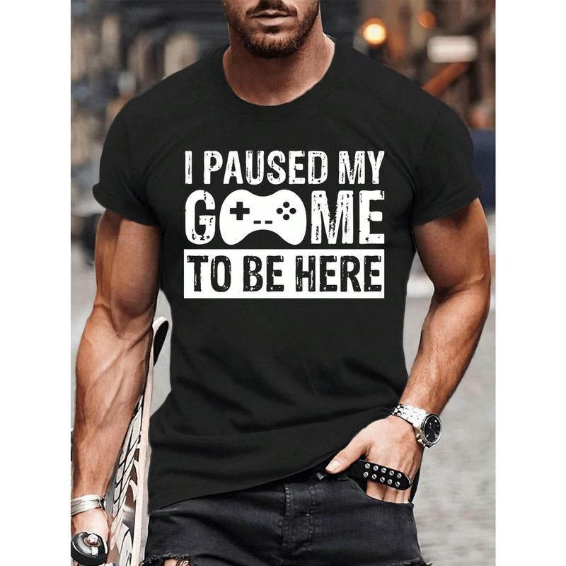 I Paused My Game To Be Here Funny Gaming men t shirt Made in USA Hoodie, Sweatshirt | GrindPrints.com