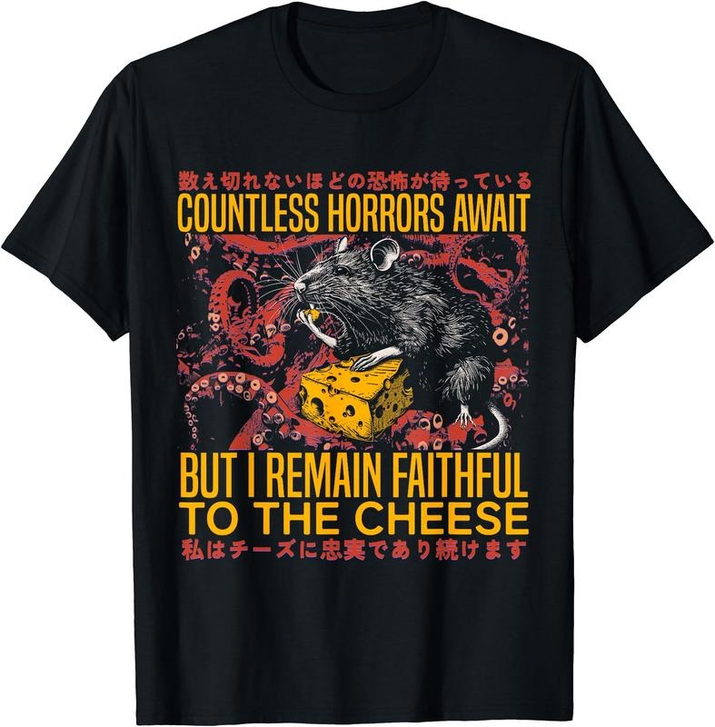 I Remain Faithful To The Cheese Vintage Japanese Rat Lover T-Shirt Hoodie, Sweatshirt | GrindPrints.com