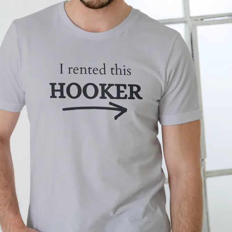 I Rented This Cotton Casual Short Sleeve White Text Arrow T-Shirts, Hoodie, Sweatshirt
