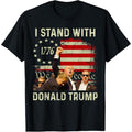 I Stand With Trump Funny Trump 2024 T-Shirt made in usa Hoodie, Sweatshirt | GrindPrints.com