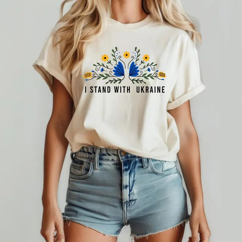 I Stand With Ukraine T-Shirt, Vintage Ukraine Shirt, Support Ukraine Shirt, Trendy Tee, Ukrainian Solidarity Hoodie,...