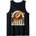 I Swallow Juicy Wiener Funny Inappropriate Adult Humor Women Tank Top made in usa T-Shirts, Hoodie, Sweatshirt