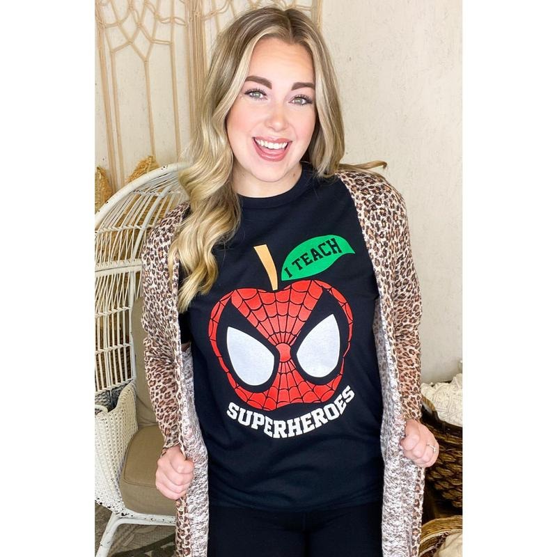 I Teach Superheroes Teacher T-Shirt Hoodie, Sweatshirt | GrindPrints.com