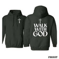I Walk With God Hoodie Casual Street Style Fleece Pullover Hooded Sweatshirt Tops Trendy for Women for Men, Perfect Gift...