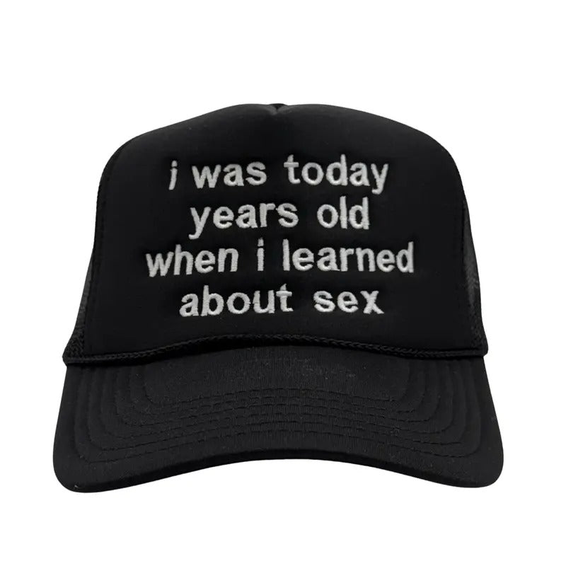I Was Today Years Old Custom Embroidered Mesh Snapback T-Shirts, Hoodie, Sweatshirt | GrindPrints.com