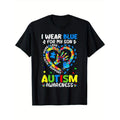 I Wear Blue For My Son Heart Mom Dad Autism Awareness T-Shirt Hoodie, Sweatshirt | GrindPrints.com