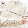 I Wear My Paws On My Sleeve Sweatshirt, Personalized Dog Sweatshirt with Name, Custom Dog Mom Sweatshirt, Dog Dad Gift,...