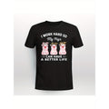 I Work Hard So My Pigs Can Have A Better LifeSummer men's front printed short sleeved T-shirt top, comfortable and...