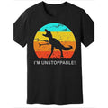 I am unstoppable Fun Vintage TRex Premium T-shirt, Fun Men's Short Sleeve Graphic T-shirt Collection Black, 1 pc, 100%...