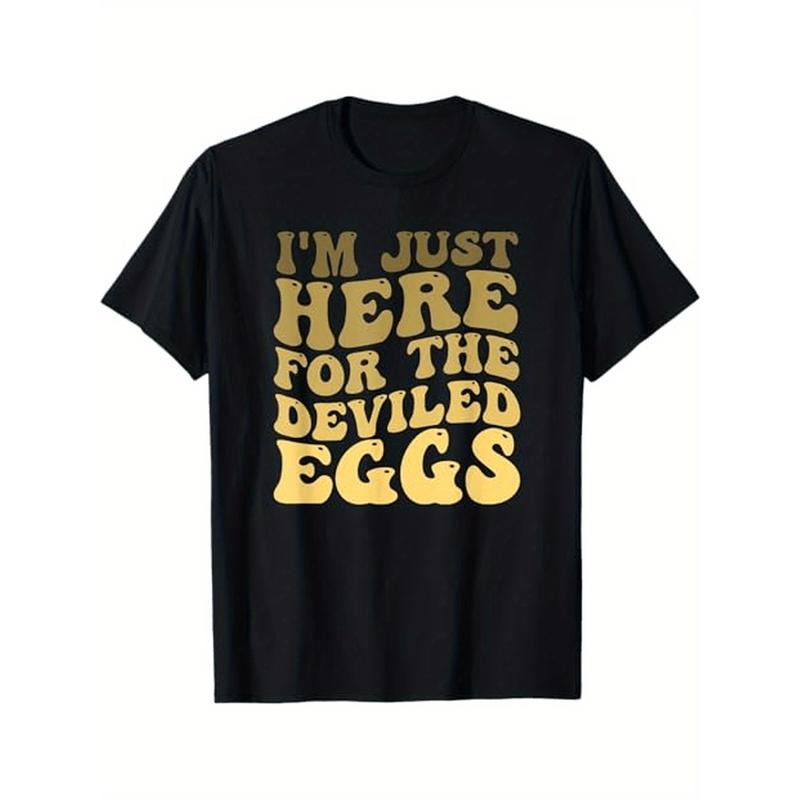 I came here just to eat deviled eggs Thanksgiving Funky T-Shirt Halloween Thanksgiving Christmas Gifts, Suitable for Boys...