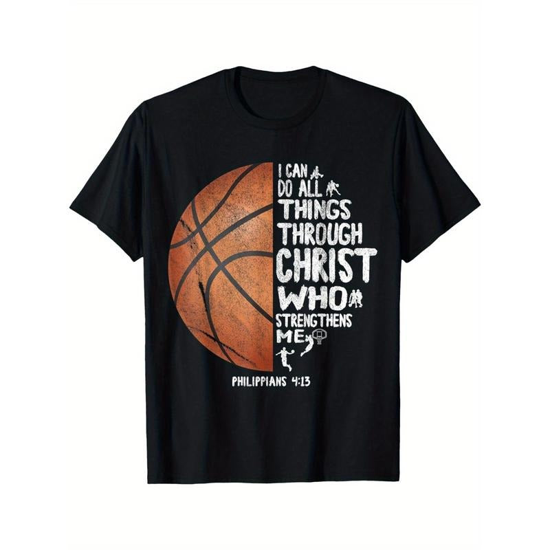 I can do all things through Christ. Philippians 4:13 Basketball T-shirt made in usa Hoodie, Sweatshirt | GrindPrints.com