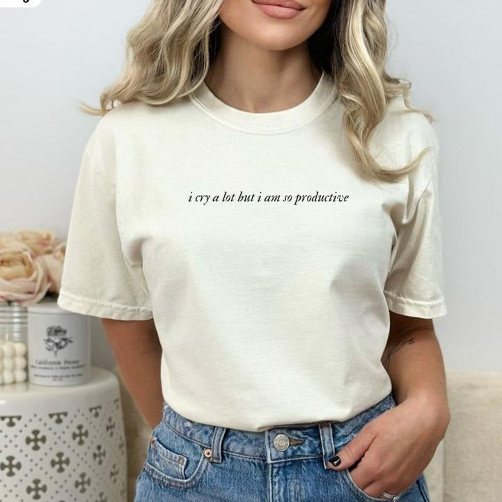 I cry a lot Tshirt, Retro shirt Breathable Casual Comfort Comfortable Hoodie, Sweatshirt | GrindPrints.com