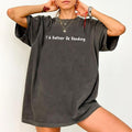 I'd Rather Be Reading Shirt, Bookish Graphic Printed Tee, Minimalist Book Unisex Shirt, Reading Book Club Comfy Fabric...