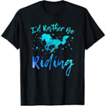 I'd Rather Be Riding Funny Horse Equestrian Rider Graphic T-Shirt made in usa Hoodie, Sweatshirt | GrindPrints.com