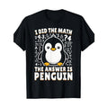 I did the math and the answer was Penguin - Fun Penguin lover T-shirt - 220g made in usa Hoodie, Sweatshirt | GrindPrints.com