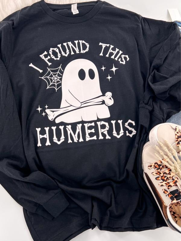 I Found This Humerus Halloween Ghost Short Long Sleeve Womenswear Casual Top T-Shirts, Hoodie, Sweatshirt