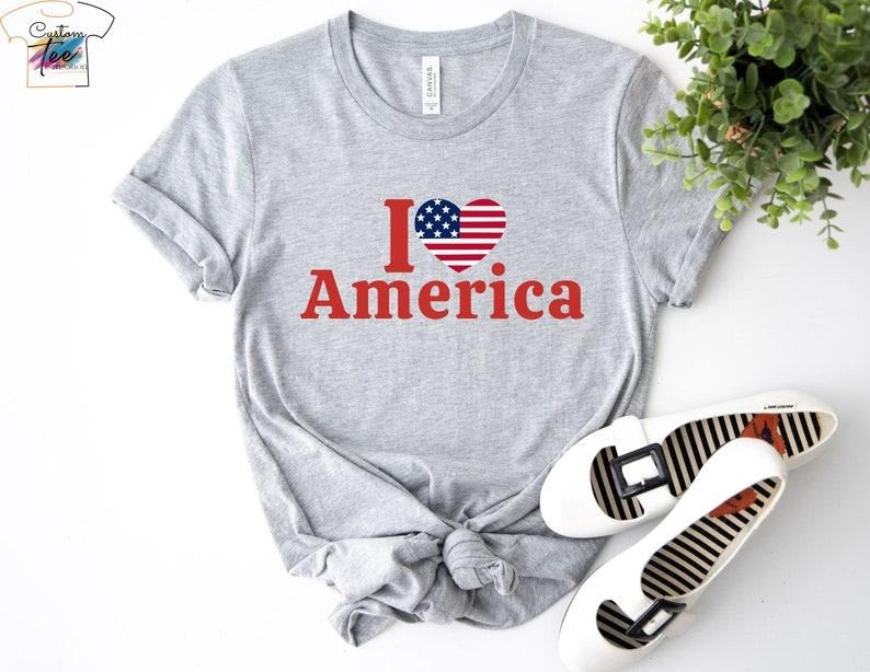 I heart Shirts, I love you Trump shirt, I heart America, Retro USA flag T-Shirt, merica 4th of July Shirt, 4th of July...