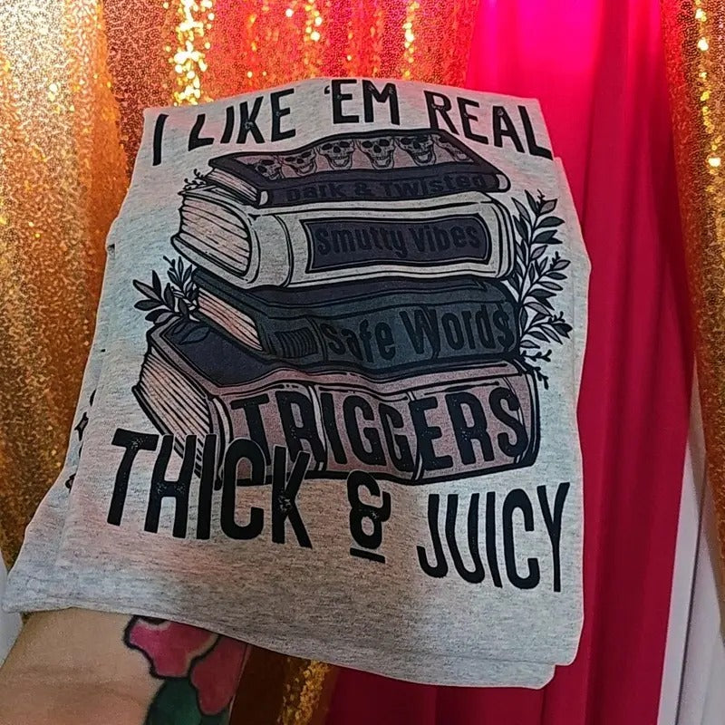I like em real funny book graphic tee, gildan unisex fit Hoodie, Sweatshirt | GrindPrints.com