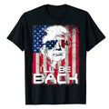 I'Ll Be Back Trump 2024 Vintage Donald Trump 4th July Casual Graphics Tops Summer Black X Large Tops Underwear Menswear T-Shirts, Hoodie, Sweatshirt